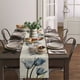 thumbnail image 2 of 1pc Blue Floral Long Table Runner 13x72 Inches, Kitchen Dinner Retro Tulip Flower Dining Table Runners, Long Dresser Scarf, Farmhouse Burlap Holiday Table Runner For Coffee/Dining/Party/Wedding, 2 of 5