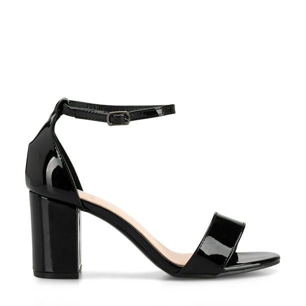 Sandalia Casual Taco Alto Negra Mujer Weide GH80