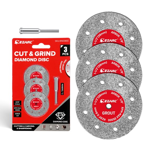 Rueda de Corte para Azulejos EZARC 38 mm, Kerf 0,6 mm, Pack de 3