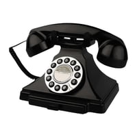 Magideal - Audio Guest Book Teléfono De Grabación Teléfono Antiguo Decorativo Máquina De Mensajes De Voz Modelo De Teléfono Fijo Fabricado En Pp Adecuado Para Bo Negro