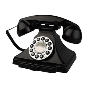 Magideal - Audio Guest Book Teléfono De Grabación Teléfono Antiguo Decorativo Máquina De Mensajes De Voz Modelo De Teléfono Fijo Fabricado En Pp Adecuado Para Bo Negro