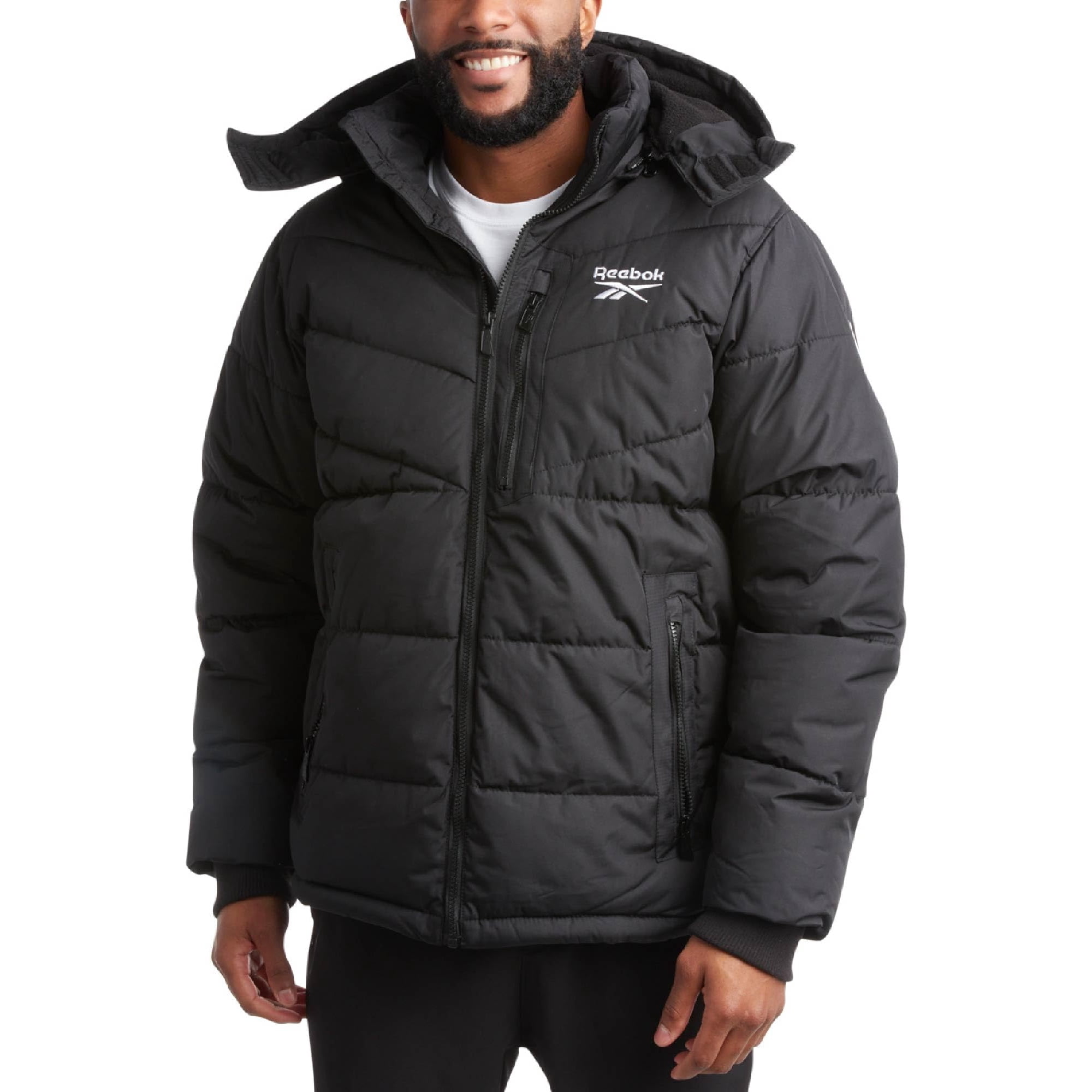 Chaqueta De Invierno Reebok Thick Heavyweight Para Hombre, Color Negro