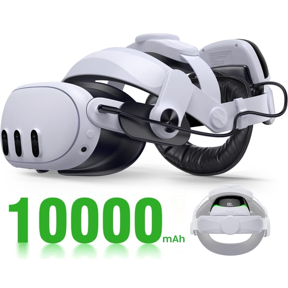 Correa para la cabeza VR KawayeReal para Meta Quest 3/2 con batería de 10000 mAh