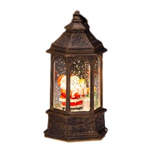 Magideal - Decoración Navideña Iluminada, Luces Navideñas, Decoraciones Resplandecientes, Decoración Navideña De Resina Para Mesa, Decoración De Sala De Estar , Linterna De Viento