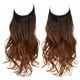 thumbnail image 1 of Xiao Hua Extensión de Cabello con Alambre de Línea de Pesca invisible, Fibra Sintética Larga Ondulada Rizada, Extensión de Cabello Estilo Diadema Ajustable, Degradado Castaño de 18 Pulgadas, 1, 1 of 4