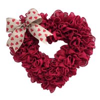 Magideal - Corona De San Valentín De 15,75 Pulgadas, Colgante De Puerta Con Forma De Corazón, Adorno Para Decoración De Celebración, Aniversario De Boda, Suminis