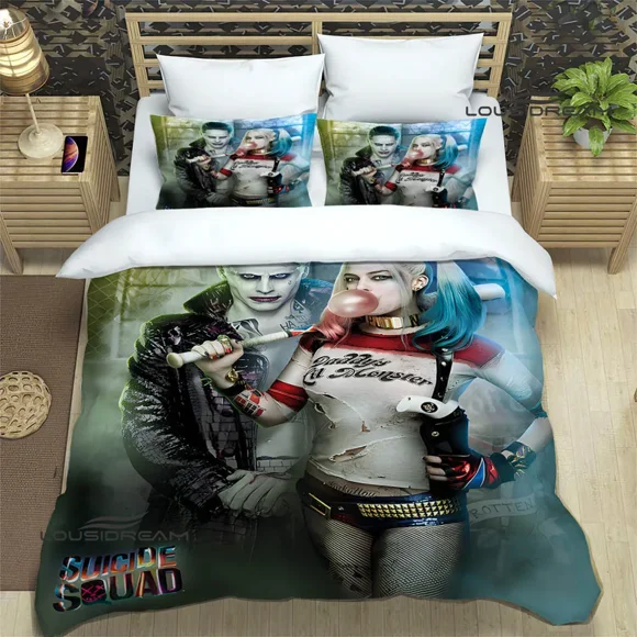 3D Retro H-Harley-Q-Quinn printed Bedding Sets exquisite bed supplies set duvet cover bed comforter set bedding birthday gift