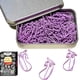 thumbnail image 1 of Clips de papel Daxtril con forma de berenjena, 60 unidades, color morado, 1 of 8