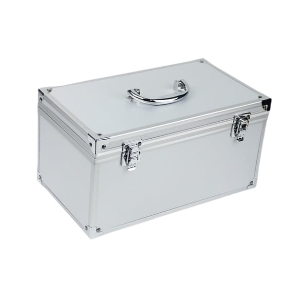 Caja de herramientas de aleación de aluminio Caja de transporte de múltiples múltiples metal Metal Contenedor de instrumentos Case de herramientas pre 30 cm x 17 cm x 16 cm