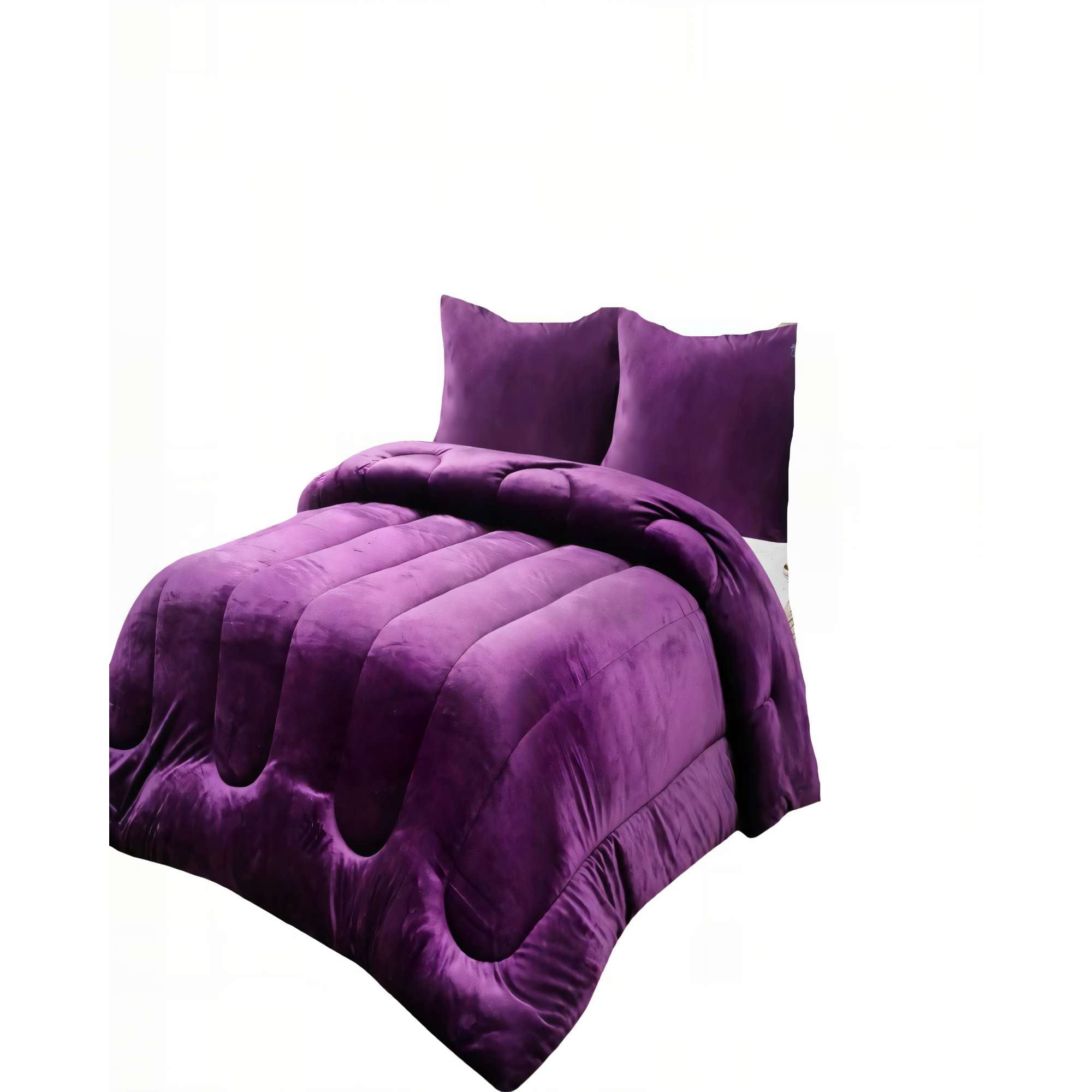 Genérico - Plumon Chiporro De Invierno Premium 2 Plaza Color Morado