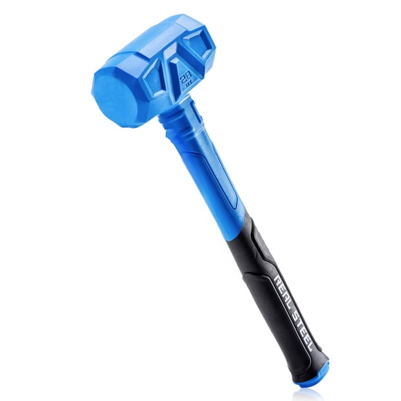 Mazo de goma Dead Blow Hammer, acero real, 800 g, diseño de 3 capas