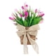 thumbnail image 5 of Flores De Tulipán Artificiales De Primavera, Corona De Cesta Colgante Para Puerta Delantera De Porche Y Patio, 5 of 5