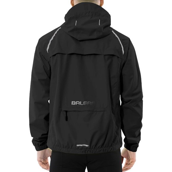 Baleaf Men's Waterproof Lightweight Reflective Rain Jacket with Hood