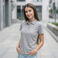 T-World - Polera Mujer Outdoor Smooth Uv Manga Corta Trekking Gris