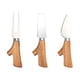 thumbnail image 2 of Juego De Cuchillos Para Queso De 3 Piezas Mango De Madera Para Utensilios De Cocina De Panadería Uso Doméstico, 2 of 3
