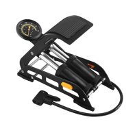 Magideal - Bomba De Aire De Pie, Bomba De Pie Para Bicicleta Con Manómetro, Inflador De Pedal Portátil De Alta Presión, Bomba De Aire Para Coche, Motocicletas Y Esfera Negra
