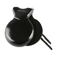 Magideal - 2 Castañuelas Españolas De Madera, Castañuelas Para Adultos De España, Ayuda Para Enseñanza Jardín De Infantes, Instrumentos De Percusión Para Regalo , Negro