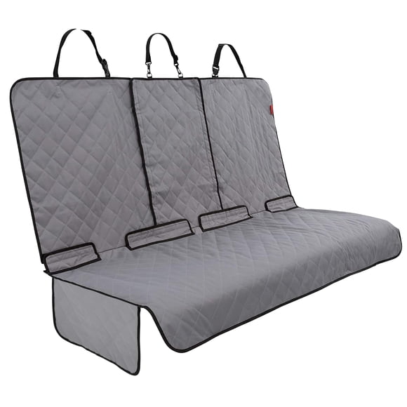 Funda de asiento de coche para perros Lusso Gear, impermeable y antideslizante, gris