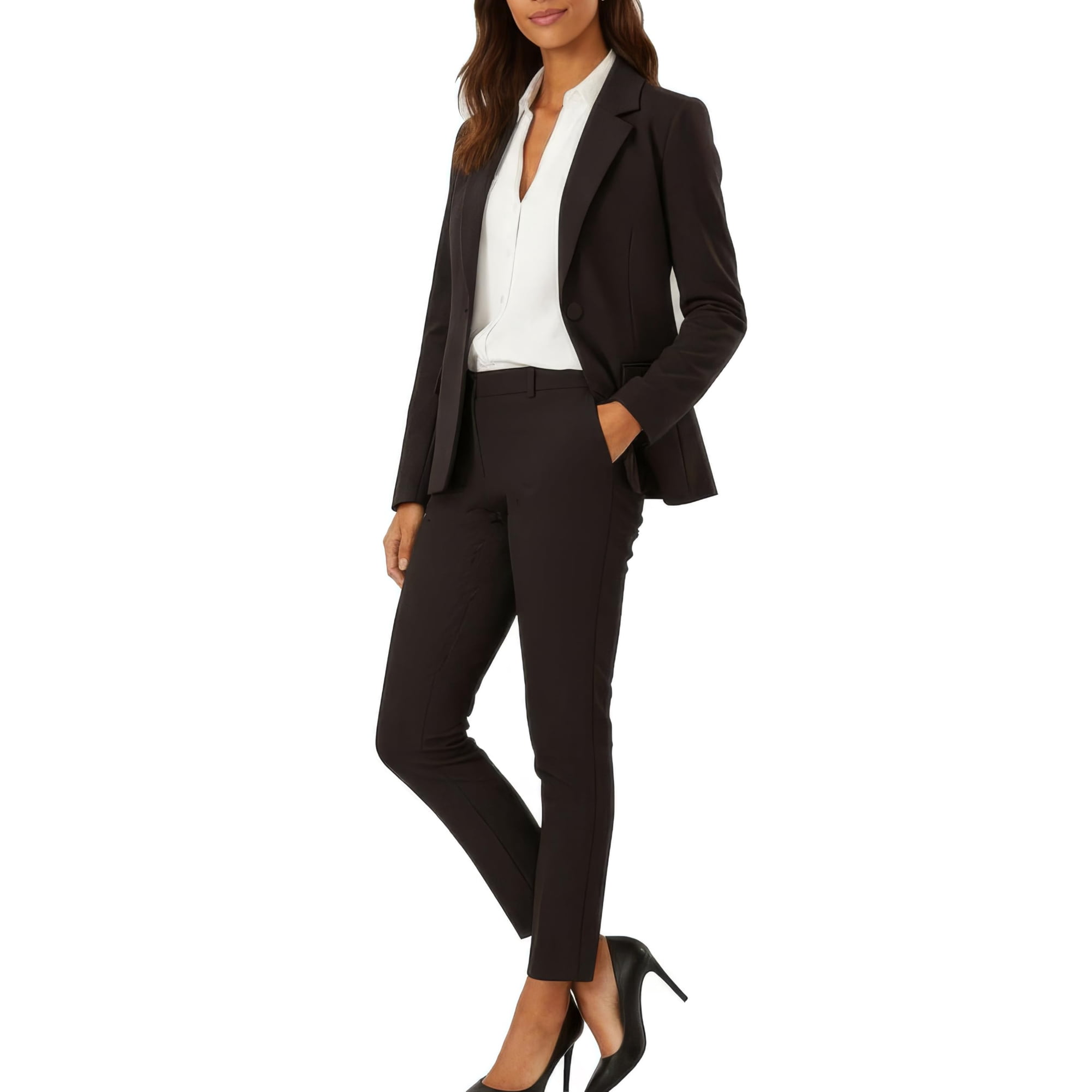 Conjunto De Pantalones Tipo Blazer Marycrafts Business De Dos Piezas Para Mujer