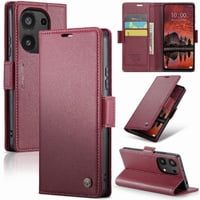 Caseme Tipo Cartera Xiaomi Redmi Note 13 4G Con Cierre Magnético, Rfid, Tarjetero, Soporte, Carga Inalámbrica