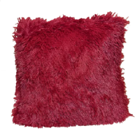 Genérico - Fundas De Cojín Peluditas 45X45 Cm Color Burdeos