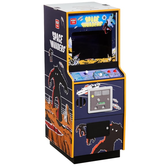 Mini Arcade Quarterarcades Space Invaders de madera, 43 cm