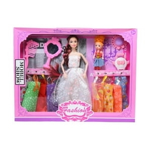 Ekoi - Muñeca Armario Ropa Vestuario Niña Juguete Fashion Rosa Talla Única