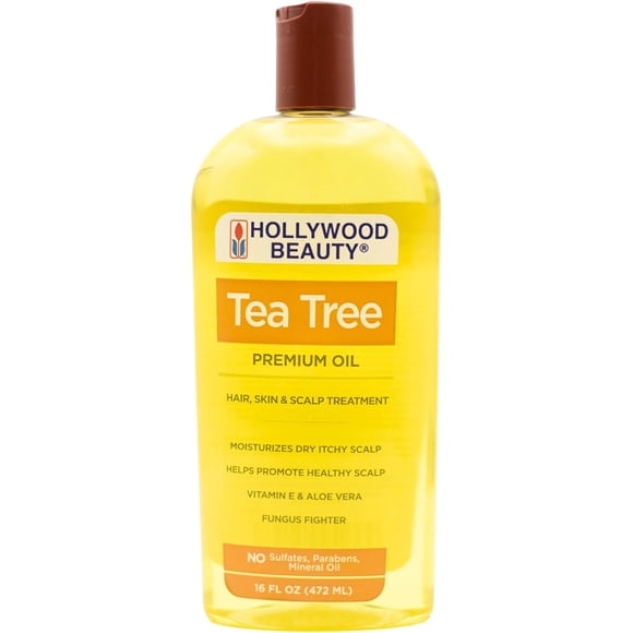 Aceite Tea Tree Hollywood Beauty 472ml Cabello Cuero Cabelludo Piel