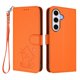 thumbnail image 1 of Samsung Galaxy S24 FE Funda Billetera con Estampado de Gato, Naranja, 1 of 6