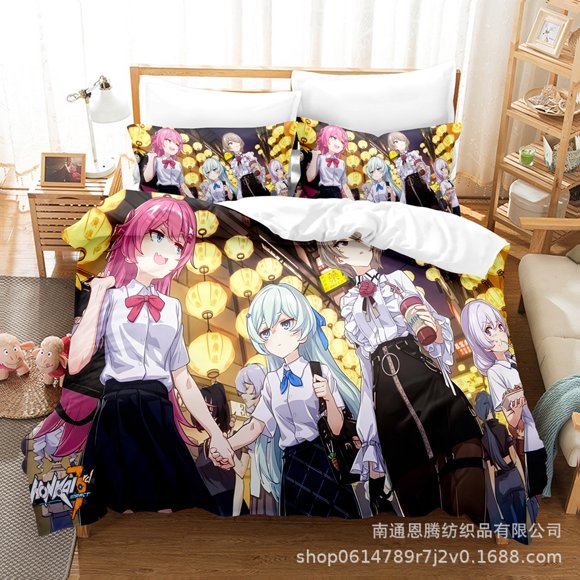 Honkai Impact 3 Bedding Set GameBed Set Aldult Kid Bedroom Duvetcover Sets