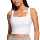 thumbnail image 1 of Sujetador deportivo CRZ YOGA Butterluxe para mujer con cuello cuadrado, blanco, 1 of 5