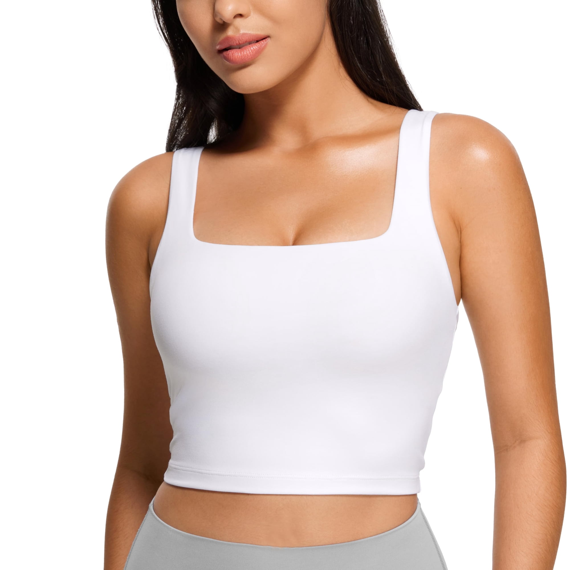 Sujetador Deportivo Crz Yoga Butterluxe Para Mujer Con Cuello Cuadrado, Blanco