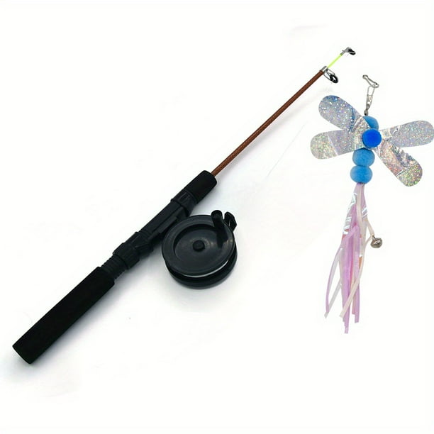 Cat Toy Set Retractable Cat Wand And Butterfly Dragonfly Set For Indoor Funny Cat Sticks