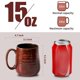 thumbnail image 3 of Juego de 4 tazas de café cerámicas rojas de 355 ml HASENSE, 3 of 7