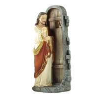 Magideal - Figura De Estatua Navideña De Jesús Llamando A La Puerta, Colección De Material De Resina Decorativo Para Manualidades Navideñas De 5 Pulgadas Para