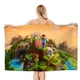 thumbnail image 1 of Minecraft Toalla de playa de secado rápido con diseño temático, regalo para mujeres y niñas, ideal para cumpleaños, fans, amantes de la música, uso en la playa o al aire libre, 78 × 150 cm, 1 of 6