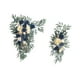 thumbnail image 2 of 2 Piezas Arco De Boda Flores Moderno Hecho A Mano Hojas Verdes Guirnalda De Flores Azul Marino, 2 of 3