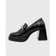 thumbnail image 2 of Zapato para mujer con taco y cadena Negro, 2 of 4