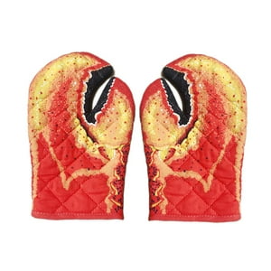 Genérico - House Lobster Claw Horno Manoplas Guantes De Cocina Grill & Bbq Forro De Algodón