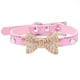 thumbnail image 1 of Collar de moda de cuero con baño de diamantes y anillas para paseos con cachorros, gatos, cachorros y gatitos., 1 of 5