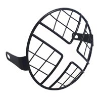 Magideal - ,5 Pulgadas Motocicleta Faro Parrilla Guardia Metal Retro Motocicleta Faro Forma Forma Forma Faro Cubierta De Lámpara Para -Rennfahrer Decor Malla X