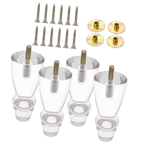 Magideal - 4 Piezas Patas Acrílicas Para Muebles, Patas Para Armario De Cocina, Patas Transparentes Para Sofá Diy, Patas De Soporte Para Sofá, Mesita De Noche, D