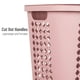 thumbnail image 4 of Cesta para ropa Mind Reader, delgada, cónica, con tapa de plástico rosa, 4 of 5