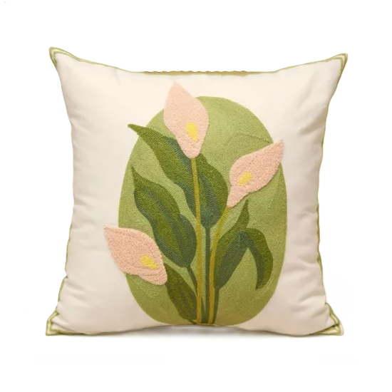 Genérico - Fundas De Cojines Bordadas A Elección 45X45 Diseño 59 Color Blanco