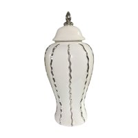 Bothyi - Tarro De Almacenamiento De Tarro De Jengibre Esmaltado De Porcelana Con Tapa 18X35Cm Centro De Mesa Elegante