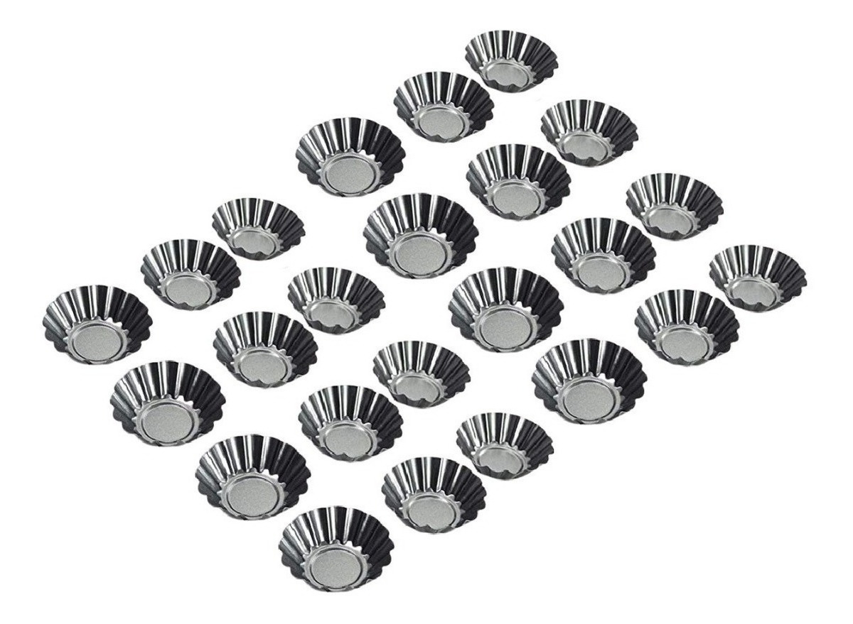 Genérico - Pack 24 Molde Mini Tartaleta Tarta Moldes Para Reposteria