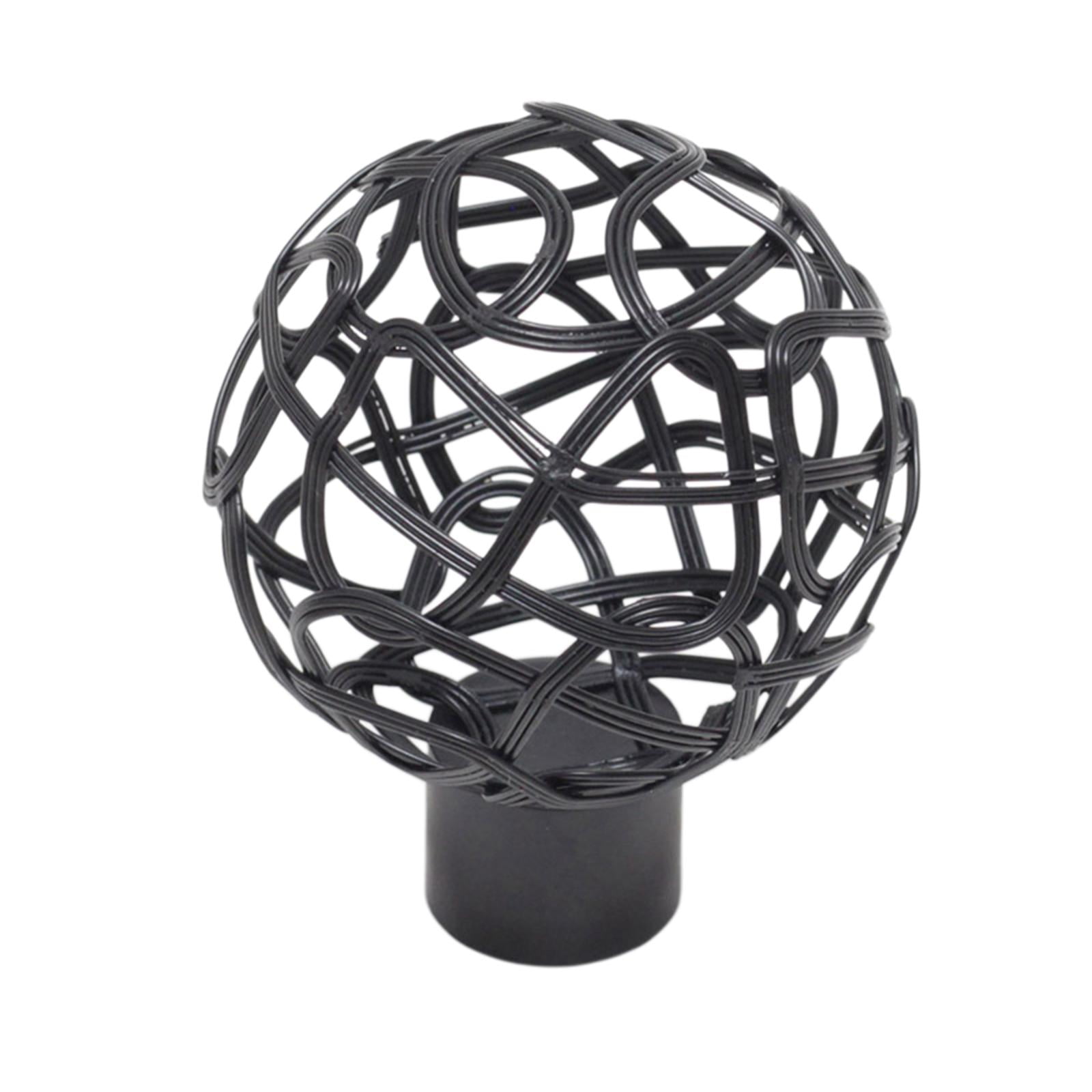 Magideal - Acabados De Barra De Cortina Extremos De Barra De Metal Hueco De Hardware Para Tratamientos De Ventana De Barra De 19,3 Mm Para Restaurante Oficina