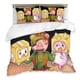 thumbnail image 1 of Cartoon QuiltDunaDown Duvet Cover Set Bed Pillow Cases3-Piece Bedding Set (1 Duvet Cover + 2 Pillow Shams), 1 of 5