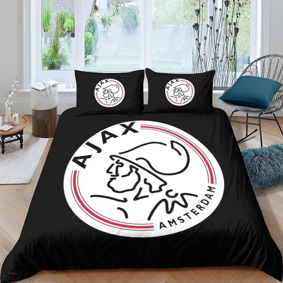 AFC Ajax Bedding Set,3D Duvet Cover with Pillowcases,for Soft Microfiber Football Club Quilt Cover