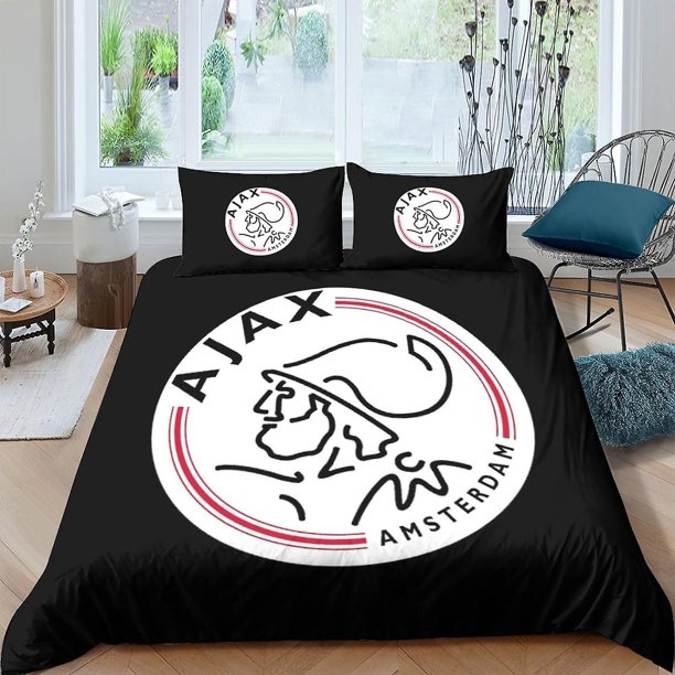 AFC Ajax Bedding Set,3D Duvet Cover with Pillowcases,for Soft Microfiber Football Club Quilt Cover
